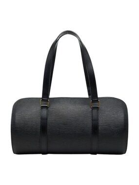 Louis Vuitton Epi Soufflot Handbag Noir Black Leather